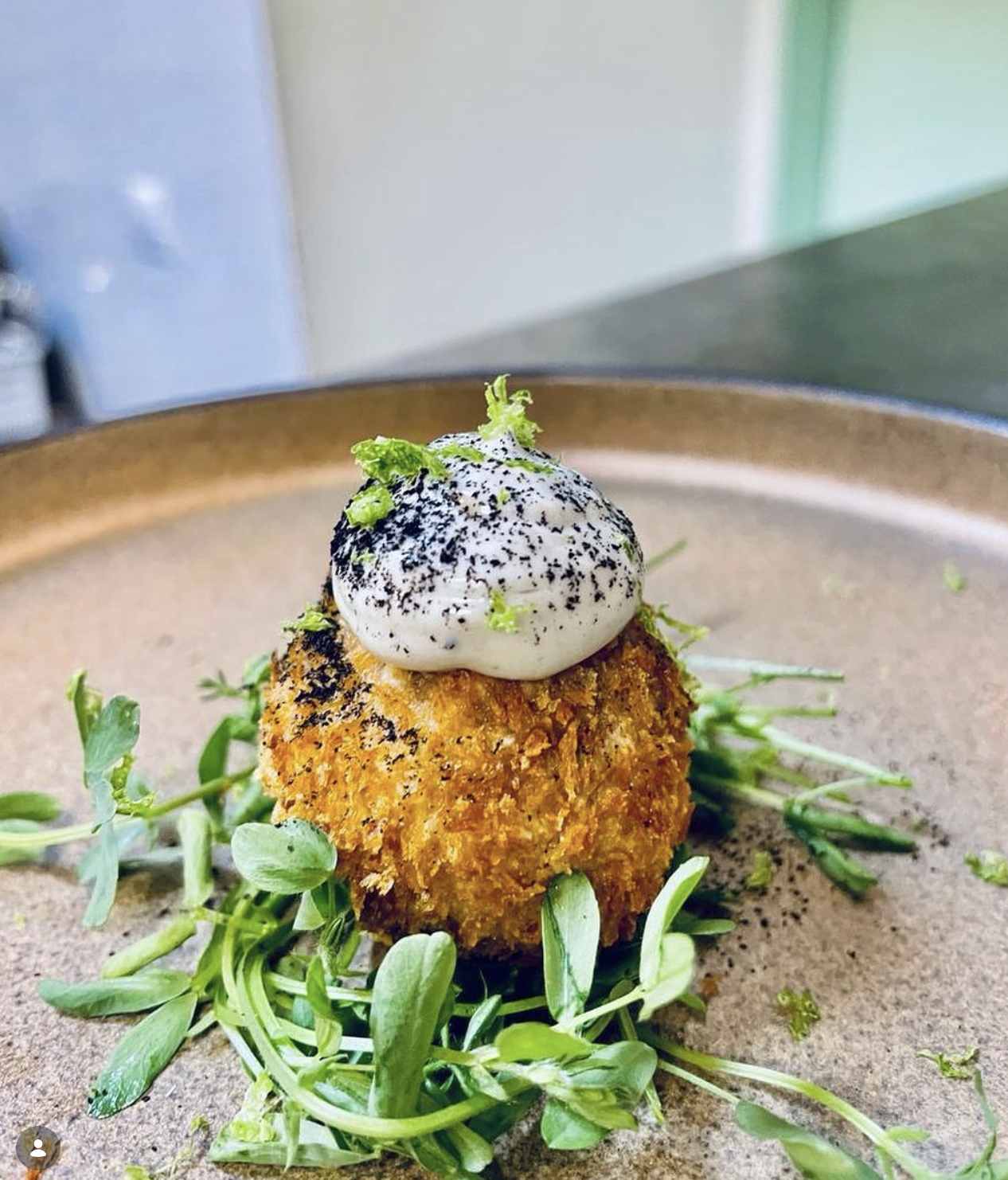 Aperitiv crocant cu plating modern și microplante